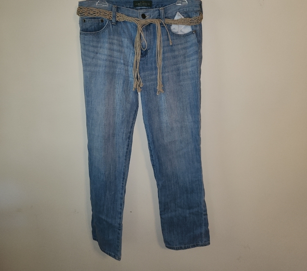 Lauren Ralph Lauren Blue Jeans with Tan Belt